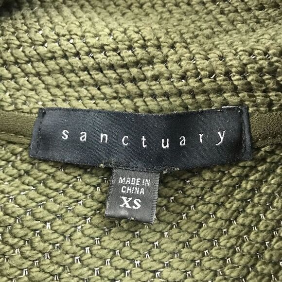 Sanctuary olive green cowl neck sweater size XS - Picture 4 of 8